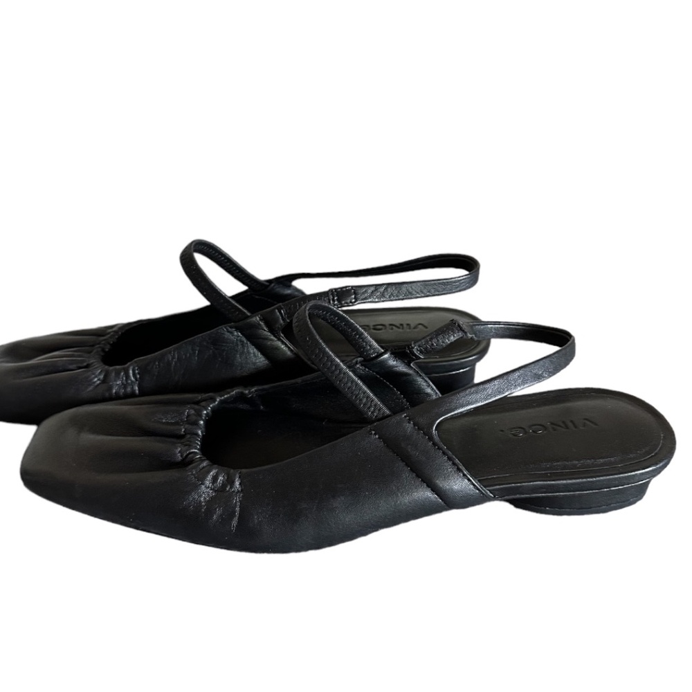 Vince Black Leather Flats - Picture 4 of 9